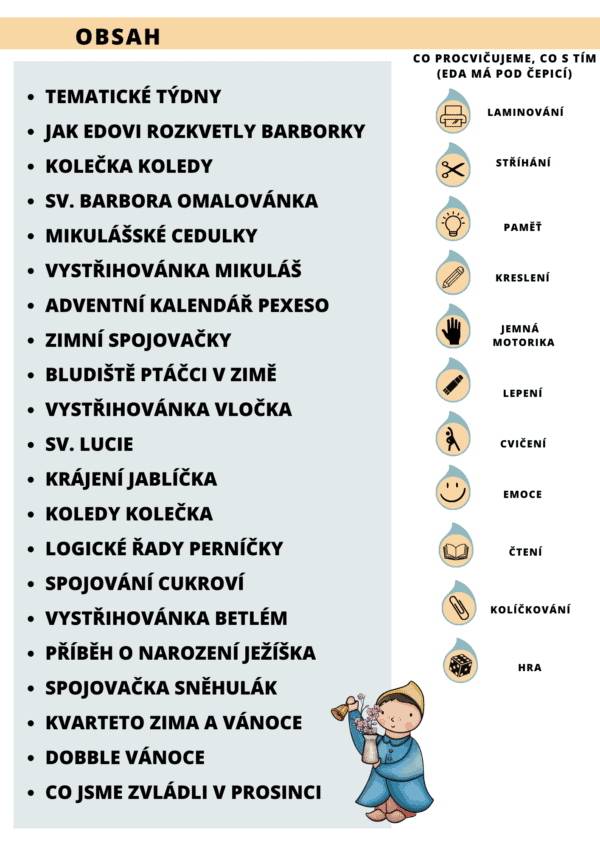 TÝDENNÍ TEMATICKÉ PŘÍPRAVY PRO MŠ SKŘÍTEK EDA ŠIKULÍK A PROSINEC - Image 3