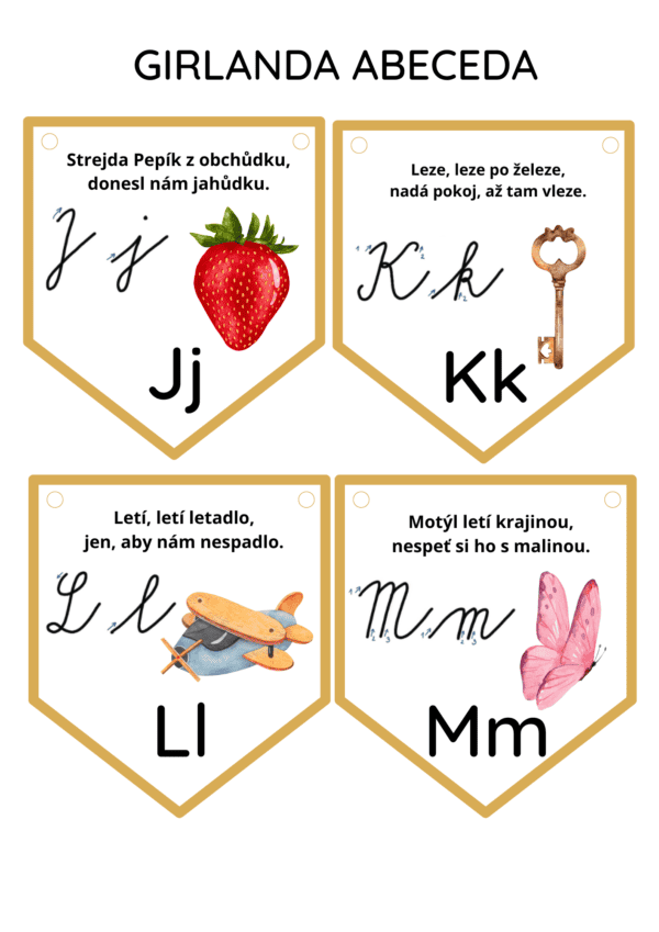 OBRÁZKOVÁ ABECEDA  girlanda + plakát - Image 2