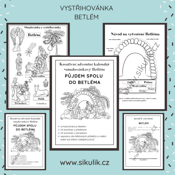 Vystřihovánka Omalovánkový Betlém