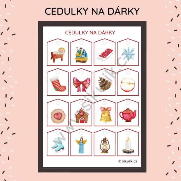 Cedulky na dárky