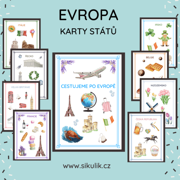 CESTUJEME PO EVROPĚ- KARTY STÁTŮ