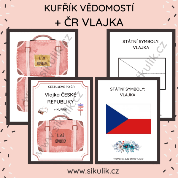 ČR VLAJKA+ KUFŘÍK VYSTŘIHOVÁNKA OMALOVÁNKA