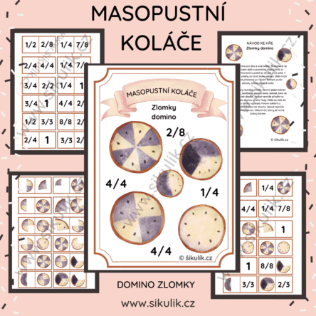 MASOPUSTNÍ KOLÁČE DOMINO ZLOMKY