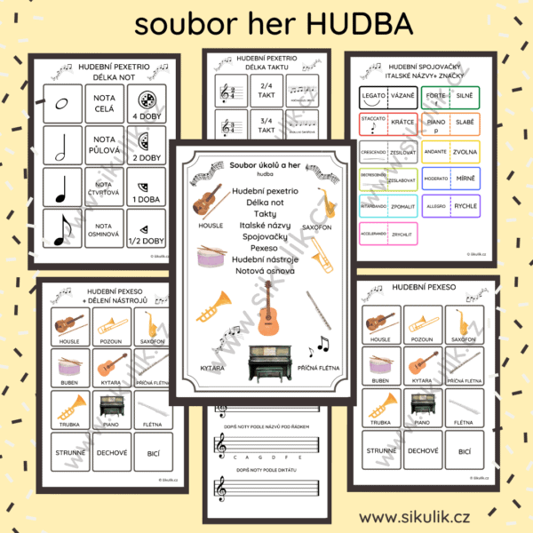 Soubor úkolů a her hudba