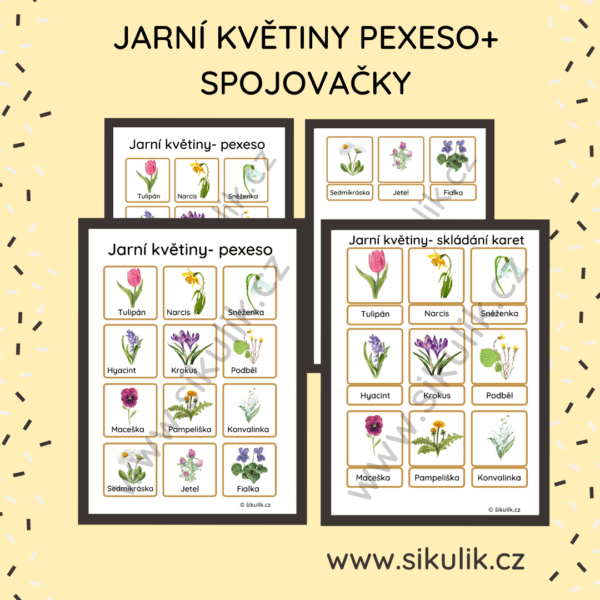 JARNÍ KVĚTINY PEXESO+ SPOJOVAČKY