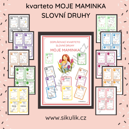 DOPLŇOVACÍ KVARTETO SLOVNÍ DRUHY MOJE MAMINKA