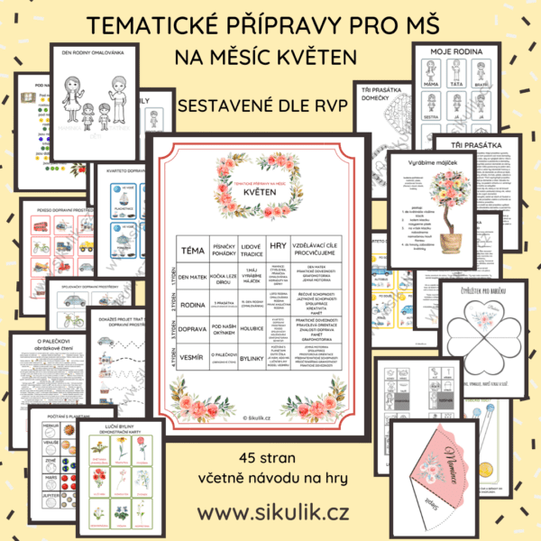 TÝDENNÍ TEMATICKÉ PŘÍPRAVY pro MŠ SKŘÍTEK EDA ŠIKULÍK A KVĚTEN - Image 2