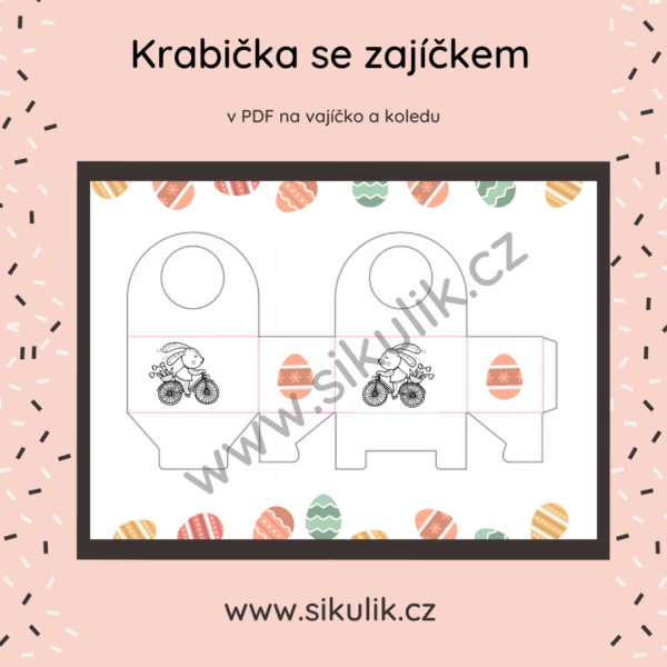 Krabička velikonoční košík se zajíčkem