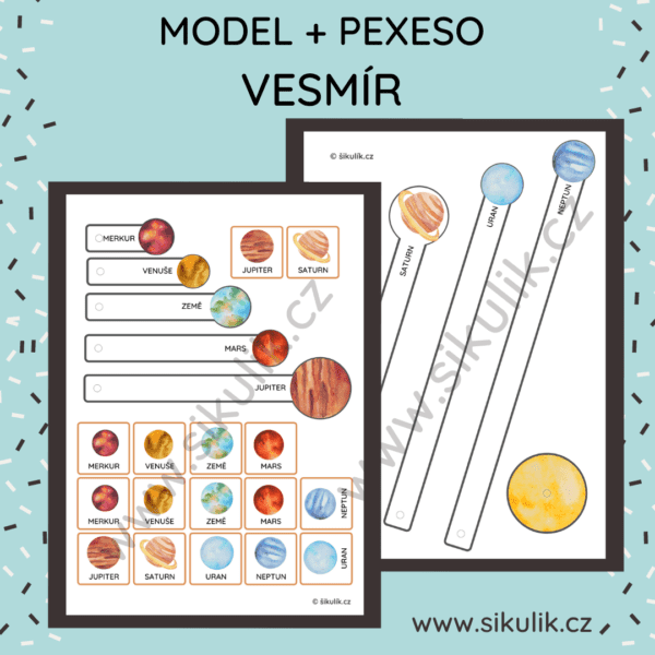 MODEL + PEXESO VESMÍR