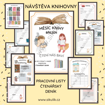 NÁVŠTĚVA KNIHOVNY, ČTENÁŘSKÝ DENÍK (BŘEZEN- MĚSÍC KNIHY)