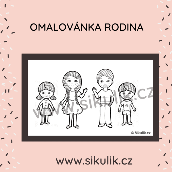 Omalovánka RODINA