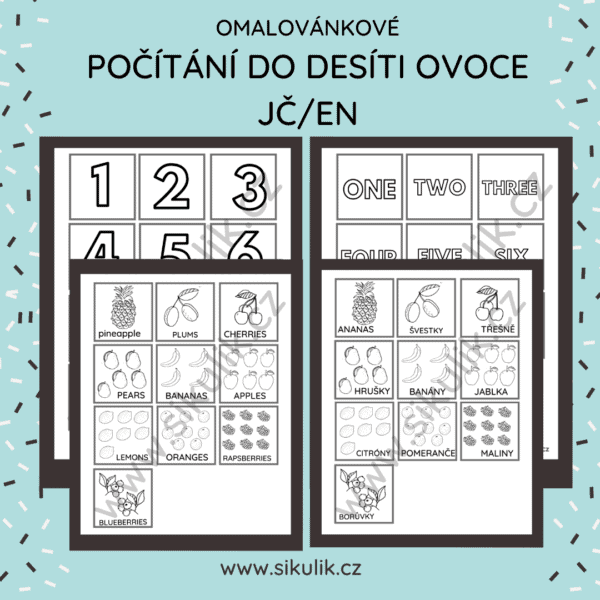JČ/EN POČÍTÁNÍ DO DESÍTI OVOCE