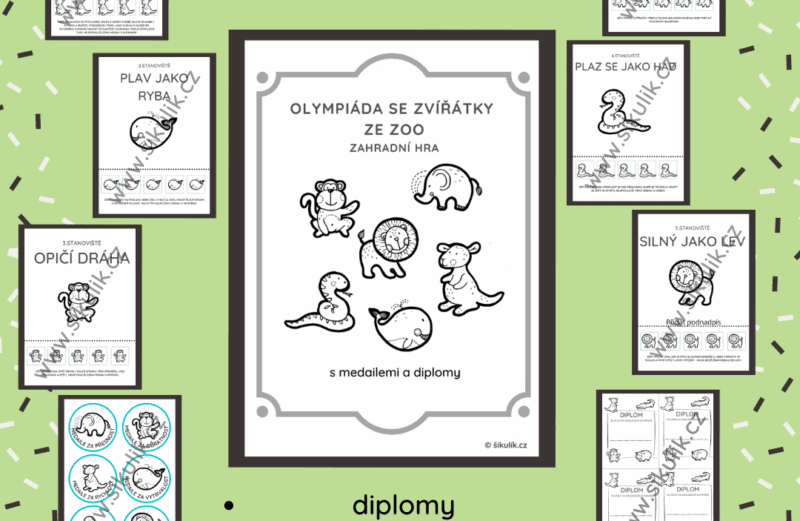 ZAHRADNÍ HRA SE ZVÍŘÁTKY ZE ZOO