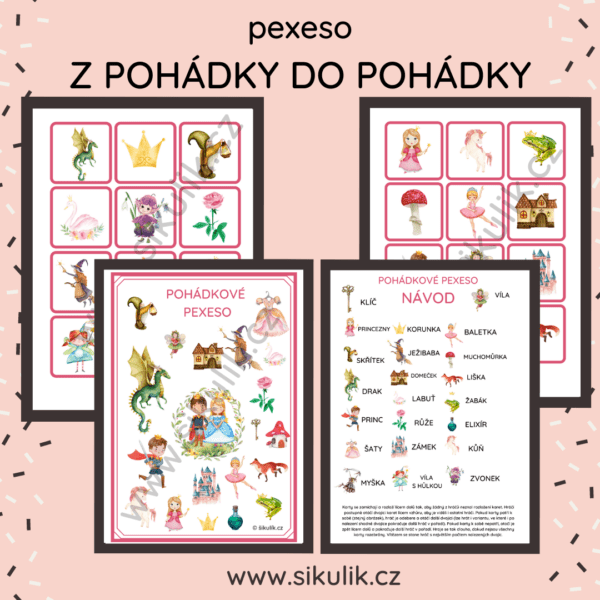 PEXESO Z POHÁDKY DO POHÁDKY
