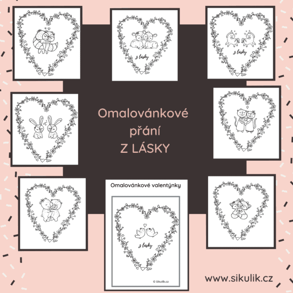 Omalovánková přání z lásky