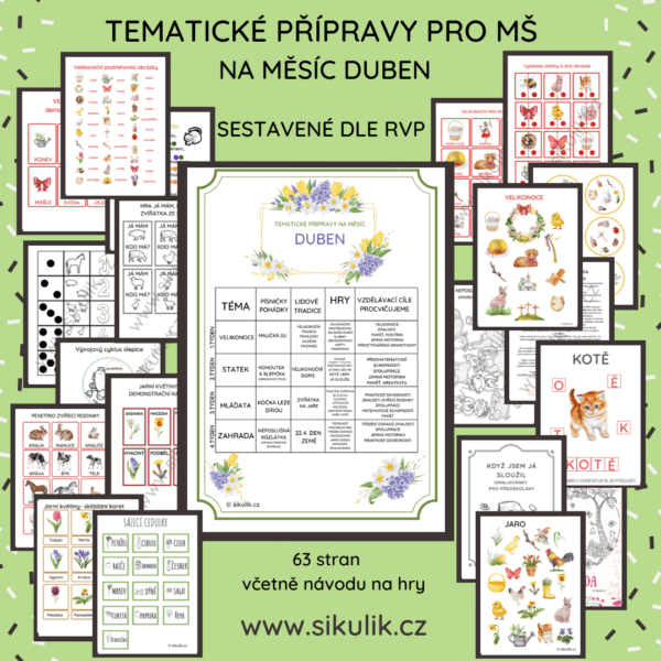 TÝDENNÍ TEMATICKÉ PŘÍPRAVY pro MŠ SKŘÍTEK EDA ŠIKULÍK A DUBEN - Image 2