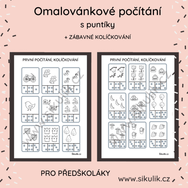 První puntíkaté počítání + Omalovánky