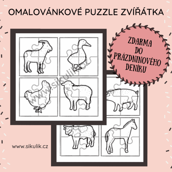 Puzzle zvířátka ze statku