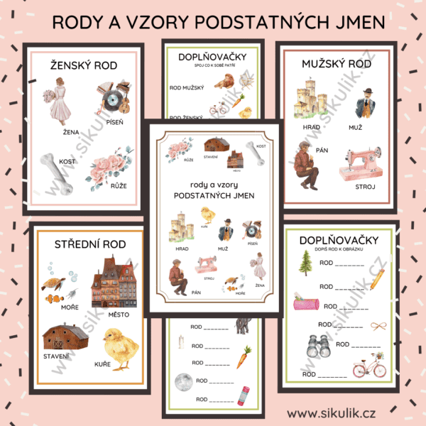 RODY A VZORY PODSTATNÝCH JMEN