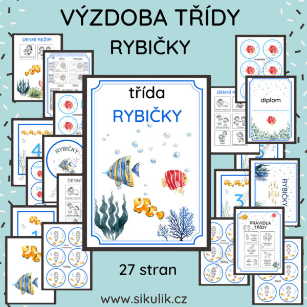 VÝZDOBA TŘÍDY RYBIČKY