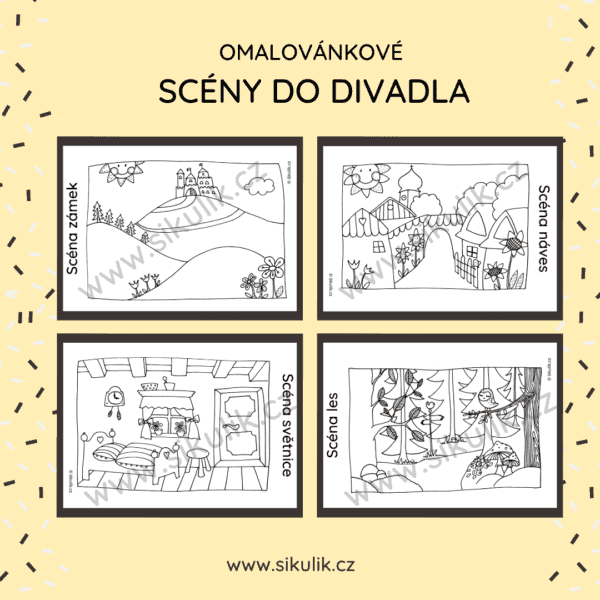 OMALOVÁNKOVÉ SCÉNY DO DIVADLA