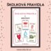 ŠKOLKOVÁ PRAVIDLA v obrázcích s básničkou