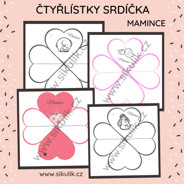 Srdíčkový čtyřlístek MAMINCE