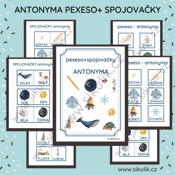 PEXESO + SPOJOVAČKY ANTONYMA