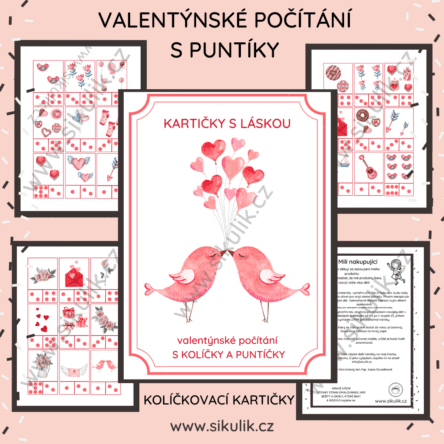 Valentýnské počítání s puntíky – KOLÍČKOVÁNÍ