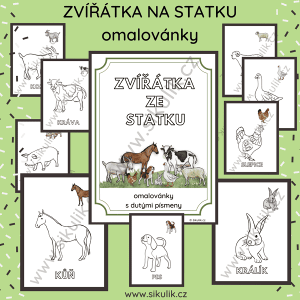 OMALOVÁNKY ZVÍŘÁTKA NA STATKU