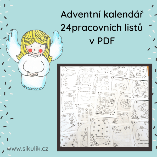 Adventní kalendář 24 pracovních listů