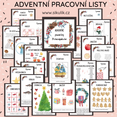 Adventní pracovní listy BAREVNÉ