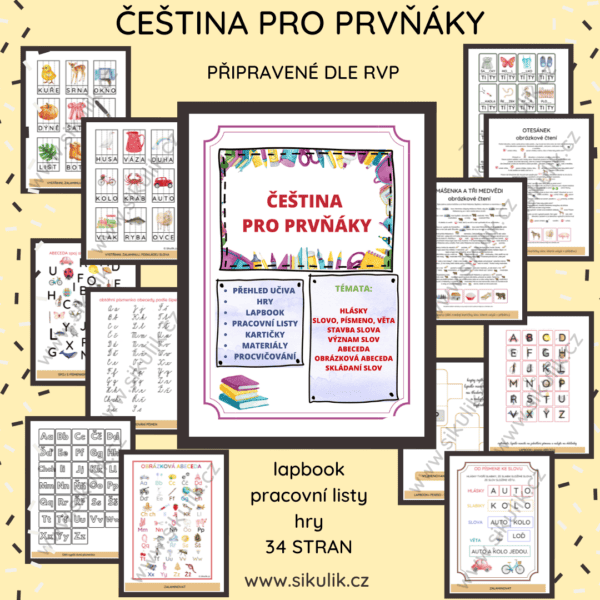ČEŠTINA PRO PRVŇÁKY- VELKÝ BALÍK MATERIÁLŮ