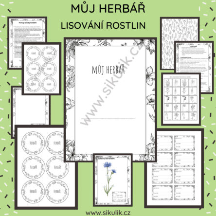 MŮJ HERBÁŘ lisování rostlin + BONUS omalovánkové pexeso rostliny