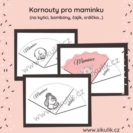 Omalovánkové kornouty Mamince