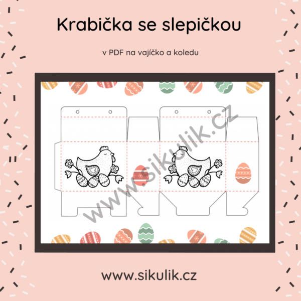 Krabička Velikonoční slepička