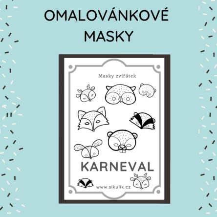 Omalovánkové masky zvířátek