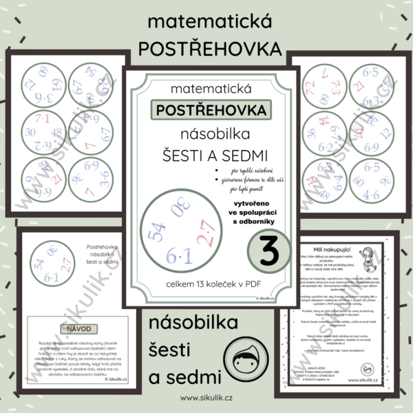 MATEMATICKÁ Postřehovka 3 - NÁSOBILKA 6,7