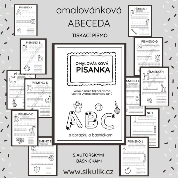 Omalovánková písanka s autorskými básničkami