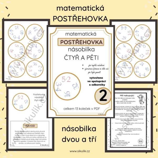 MATEMATICKÁ Postřehovka 2 - NÁSOBILKA 4,5