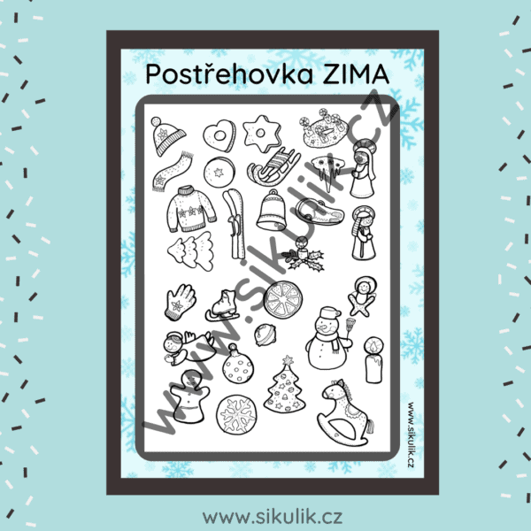 Postřehovka ZIMA+ velké pexeso