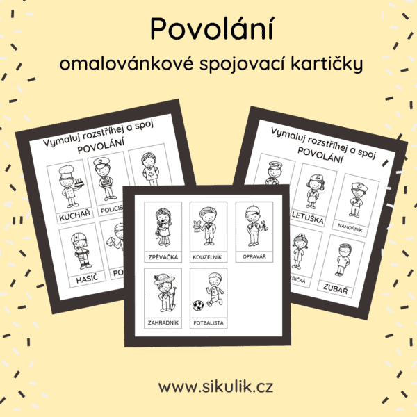 Omalovánkové spojovačky povolání