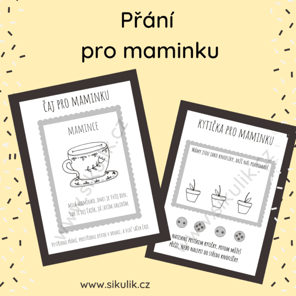 Omalovánková přání pro maminku