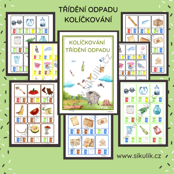 Třídění odpadů kolíčkování