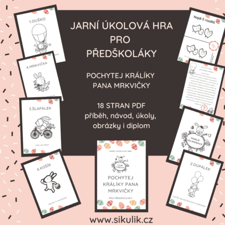 Jarní úkolová hra pro předškoláky