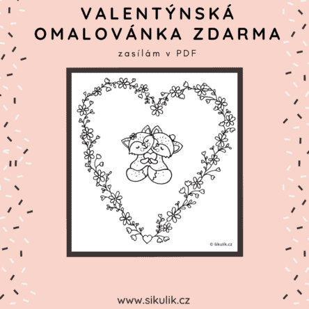 Valentýnská omalovánka