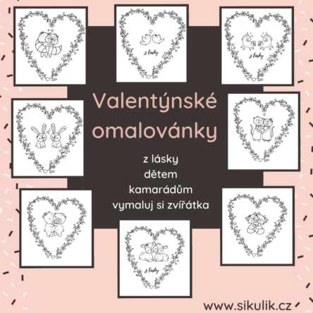 Valentýnské omalovánky