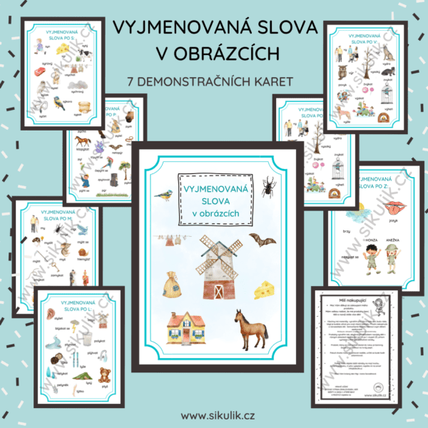 Vyjmenovaná slova v obrázcích DEMONSTRAČNÍ KARTY