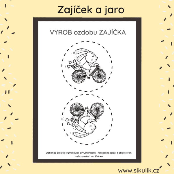 Omalovánka a ozdoba zajíček JARO