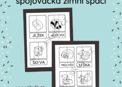 Omalovánkové spojovačky zimní spáči
